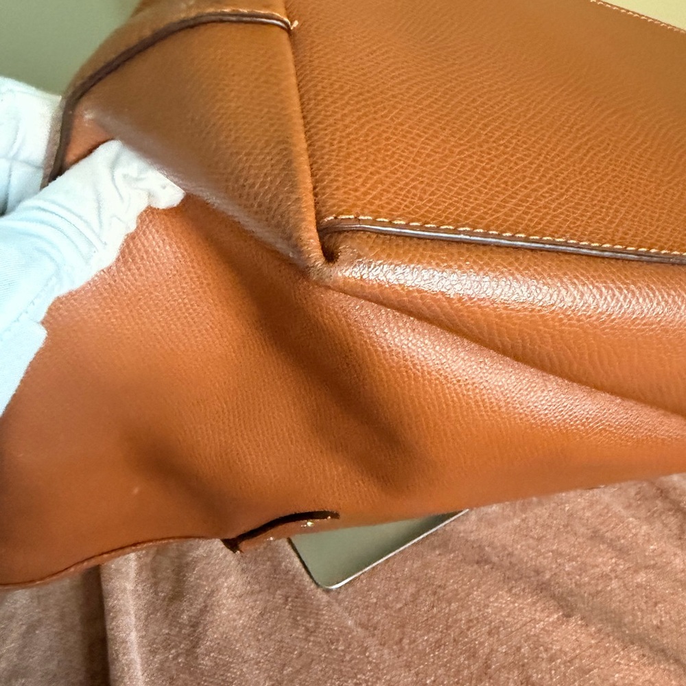 Coach City Zip Tote in light saddle brown leather. - Picture 10 of 16